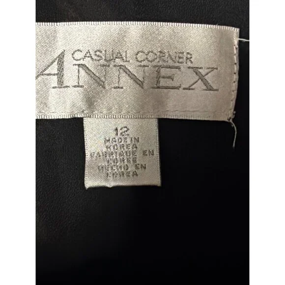 Casual Corner Annex Womens Black Floral Skirt Size 12 Chiffon Midi Lightweight - Picture 3 of 6